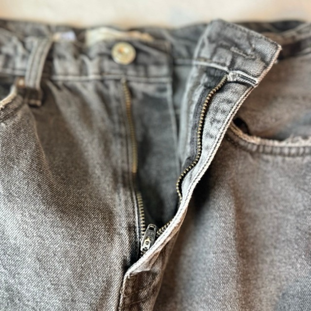 We The Free People Lita Distressed High Rise Straight Leg Jeans Black Sz 28 6 - Picture 13 of 15